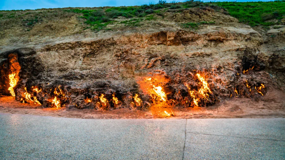 Yanar Dag Fire Mountain