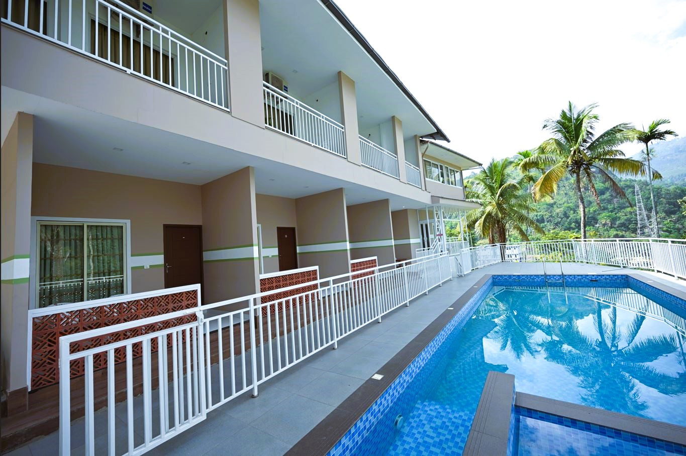 Anachal hotel balcony and scenic surroundings